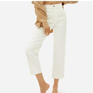 Everlane Straight Cropped Jean in Bone